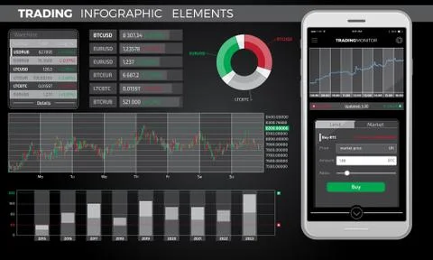 Trading Infographic Elements Illustrazione stock