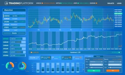 Trading Infographic Elements 스톡 일러스트