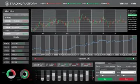 Trading Infographic Elements イラスト素材