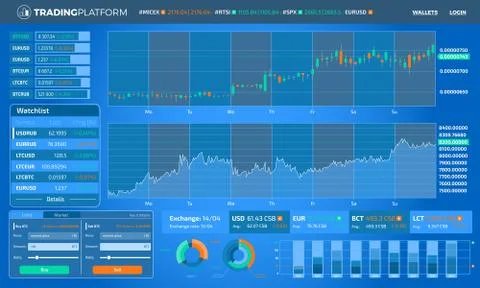 Trading Infographic Elements Stock Illustration
