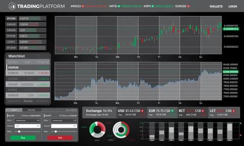 Trading Infographic Elements 库存插图