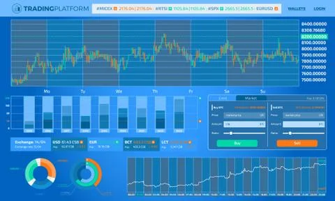 Trading Infographic Elements Illustrazione stock