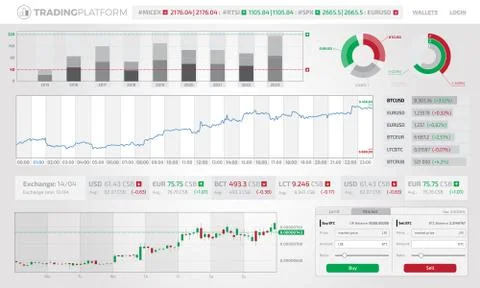 Trading Infographic Elements Stock Illustration