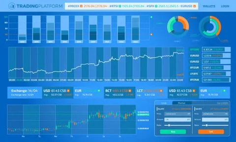 Trading Infographic Elements イラスト素材