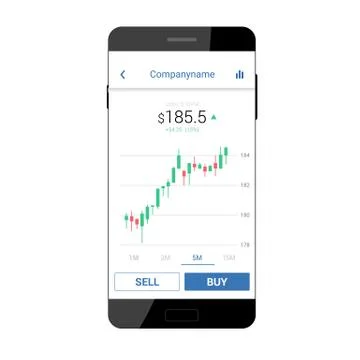 Trading mobile interface Stock Illustration