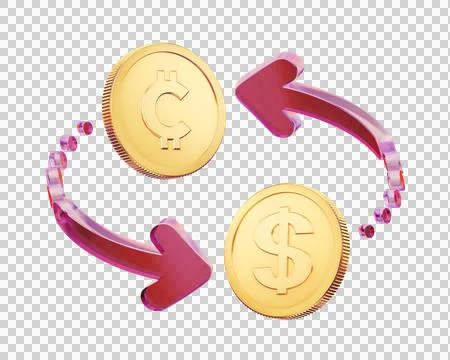 Trading of a Pair with the Dollar Coin and Abstract Cryptocurrency Stock Illustration