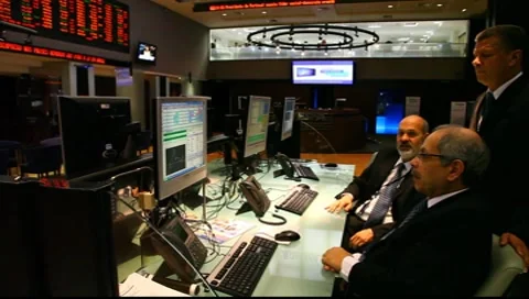 Trading panel at Bovespa Brazilian Stock Exchange Market FULL HD 1080P Stock Footage