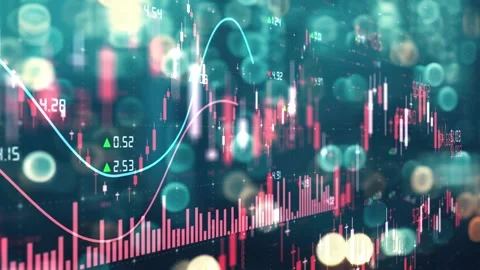 Trading Patterns Revealed in Global Stock Market Trends and Financial Graphs Stock Footage 262507209