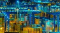 trading port ,logistics, crane activity, night timelapse HD Footage