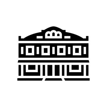 Trading post store glyph icon vector illustration Stock Illustration