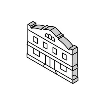 Trading post store isometric icon vector illustration Stock Illustration