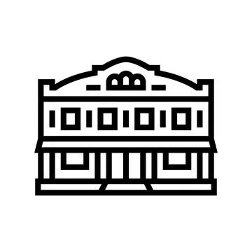Trading post store line icon vector illustration Stock Illustration