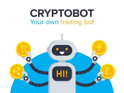 Trading robot vector illustration concept Stock Illustration