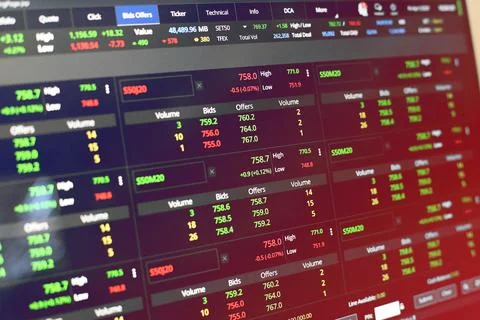 Trading Screen Foto stock