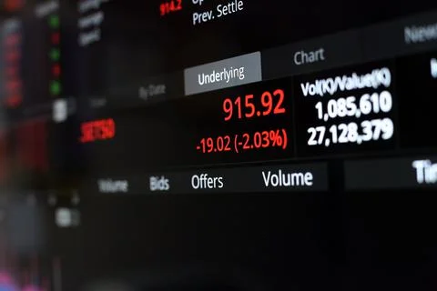 Trading Screen Foto stock