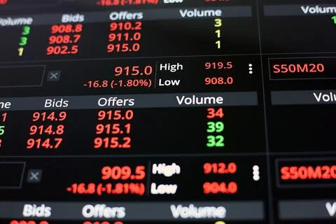 Trading Screen Foto stock