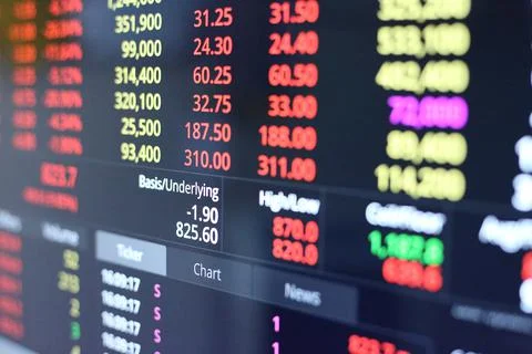 Trading Screen Foto stock