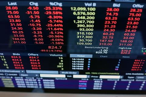 Trading Screen Foto stock