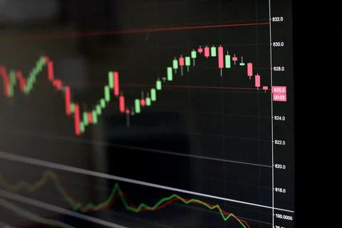 Trading Screen Foto stock