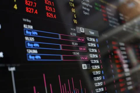 Trading Screen Foto stock