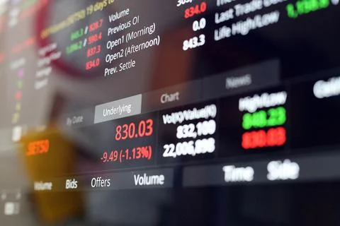 Trading Screen Foto stock