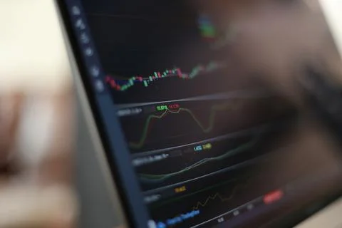 Trading Screen Foto stock