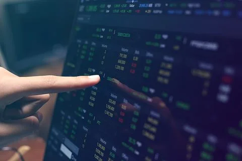 Trading Screen Foto stock