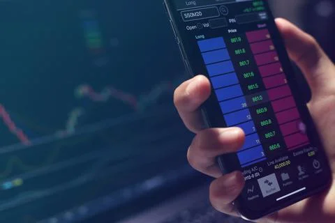 Trading Screen Foto stock