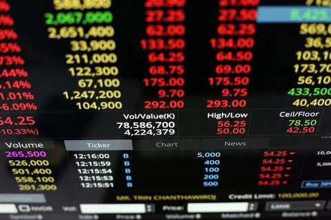 Trading Screen Foto stock