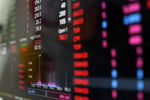 Trading Screen Foto stock