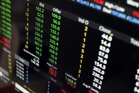 Trading Screen Foto stock