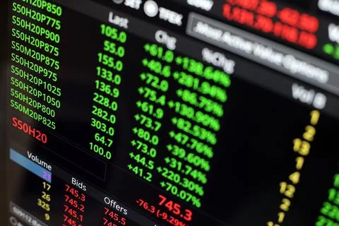 Trading Screen Foto stock