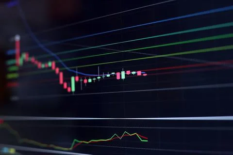 Trading Screen Foto stock