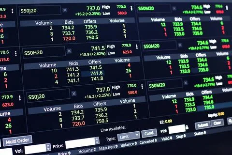 Trading Screen Foto stock