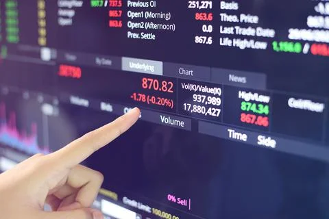 Trading Screen Foto stock