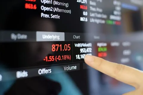 Trading Screen Foto stock