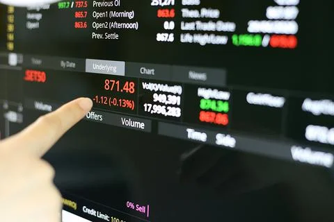 Trading Screen Foto stock