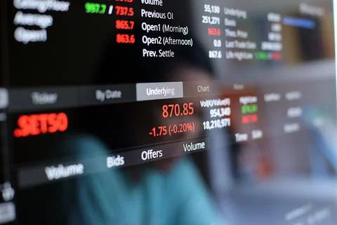 Trading Screen Foto stock