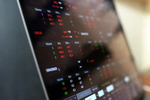 Trading Screen Foto stock