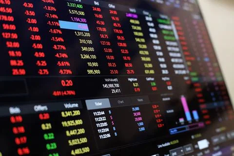 Trading Screen Foto stock