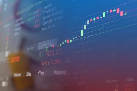 Trading Screen Foto stock