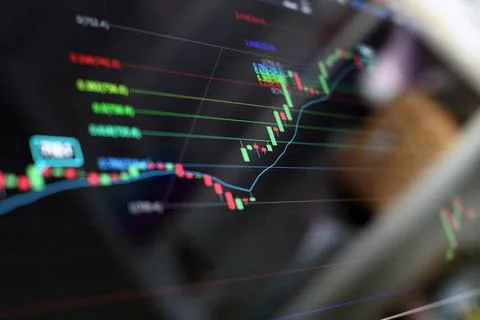 Trading Screen Foto stock