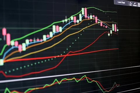 Trading Screen Foto stock