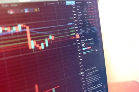 Trading Screen Foto stock