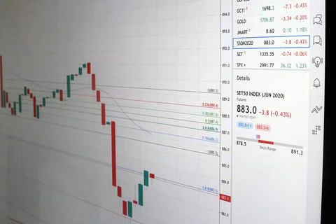 Trading Screen Foto stock