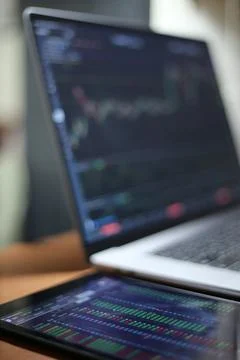 Trading Screen Foto stock