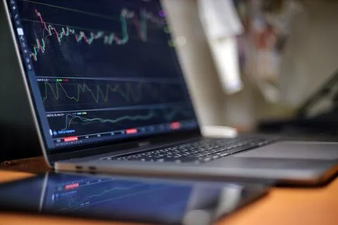 Trading Screen Foto stock