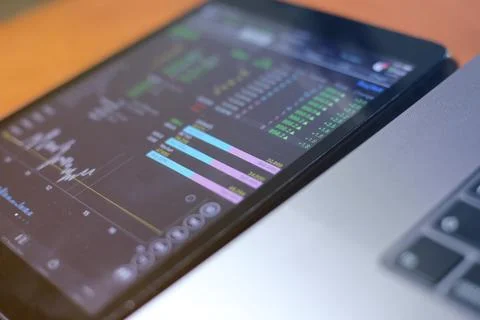 Trading Screen Foto stock