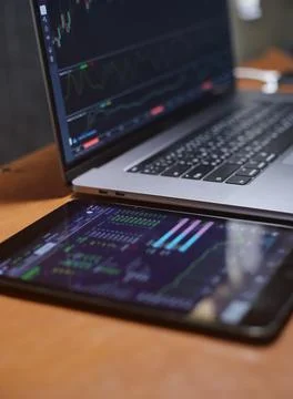 Trading Screen Foto stock