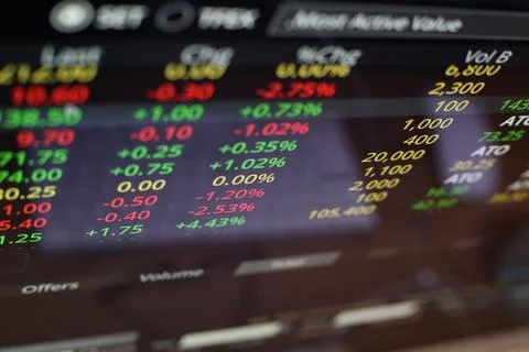 Trading Screen Foto stock